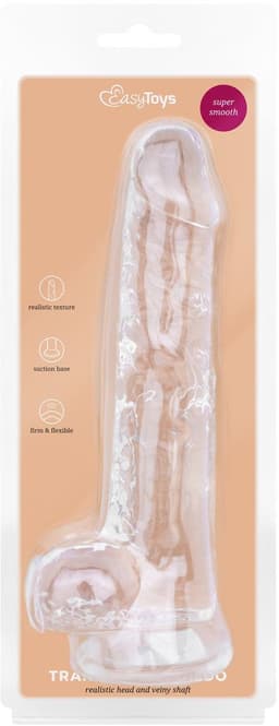 Jelly Dildo met ballen - 19 cm — thumbnail 9