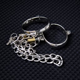 Nooitmeersaai - Boeien met ketting en hangsloten - Metaal - Zilverkleurig - 9,2 x 7cm — thumbnail 4