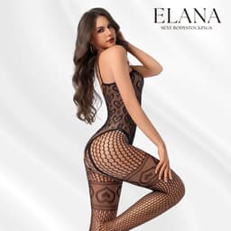 Elana - Alina - Bodystocking Erotische Lingerie met Open Kruis - Catsuit - S t/m XL - Sexy Dames Lingerie - Bodysuit — thumbnail 9
