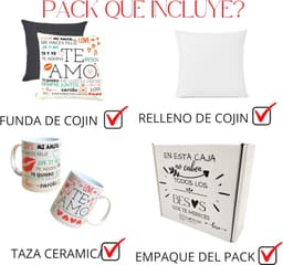 Romantische cadeaus voor koppels - Kussen en Mok met Liefdesboodschappen - Originele Geschenken voor Valentijnsdag, Verjaardag en Jubileum — thumbnail 4