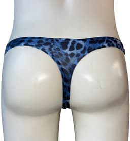 LekkerStout Heren Luipaard String - Blauw/Zwart - Sexy Herenondergoed | L | ( LS189 ) — thumbnail 4