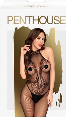 Penthouse Lingerie First Lady - Erotische Catsuit - Maat S/L - Zwart — thumbnail 6