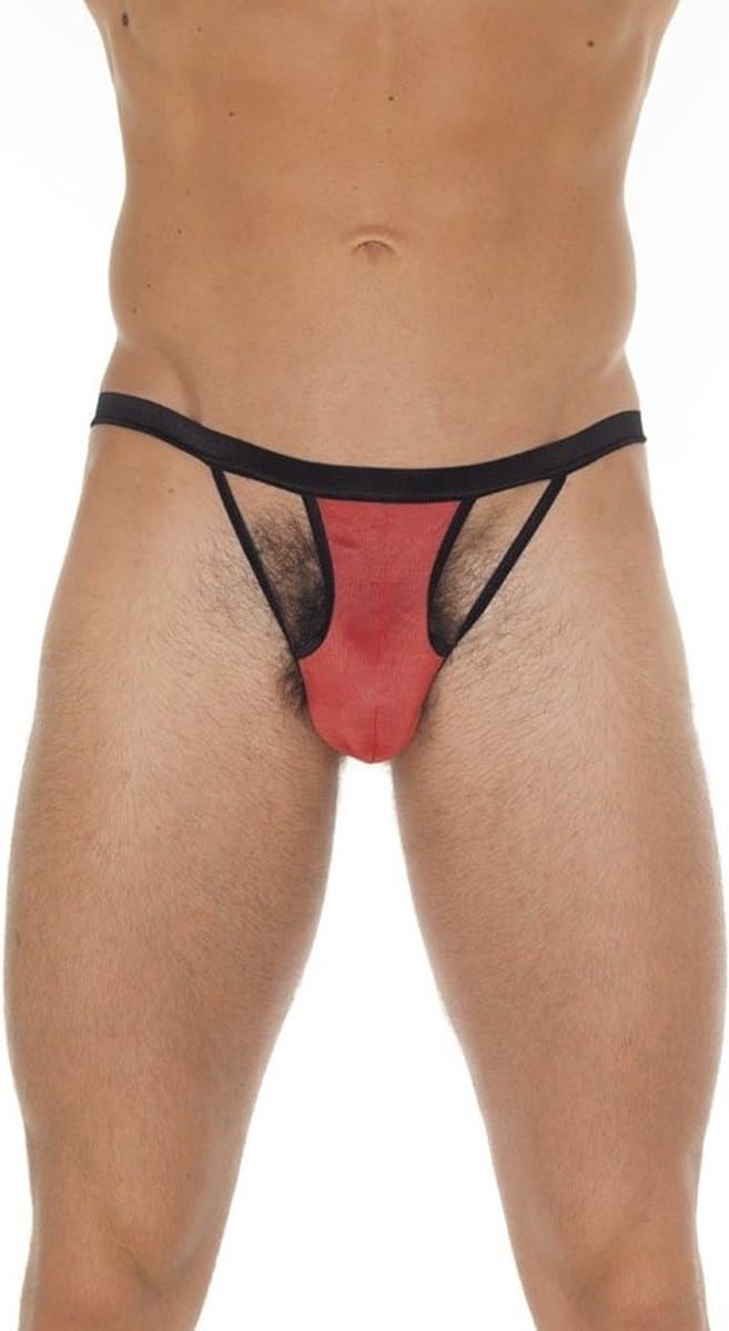 Amorable - Mannen String met Openingen - Rood - Erotisch — afbeelding 1
