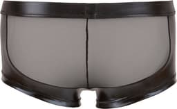 Uitdagende Wetlook Short met Netstof Stukken — thumbnail 3