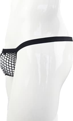BamBella® String -S/M - kant voor mannen Erotische Sexy Lingerie Heren Zwart mannen ondergoed slip doorzichtig — thumbnail 3