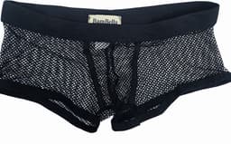 BamBella® Boxer short M/L kant voor mannen -- doorzichtig Erotische Sexy Lingerie Heren - Zwart mannen ondergoed slip — thumbnail 3
