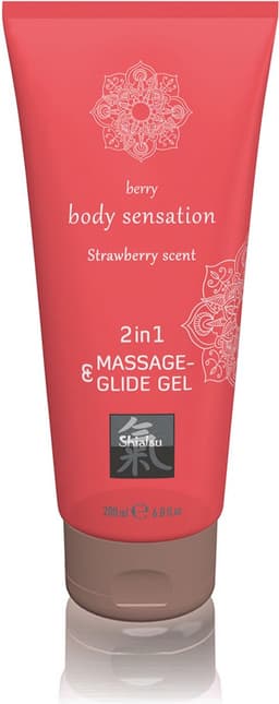 Massage- & Glide Gel 2 in 1 - Aardbei — thumbnail 3