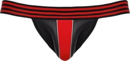 Svenjoyment Opvallend Gestreepte Jockstrap in Neopreen Gestreepte Look - Maat S/M — thumbnail 6