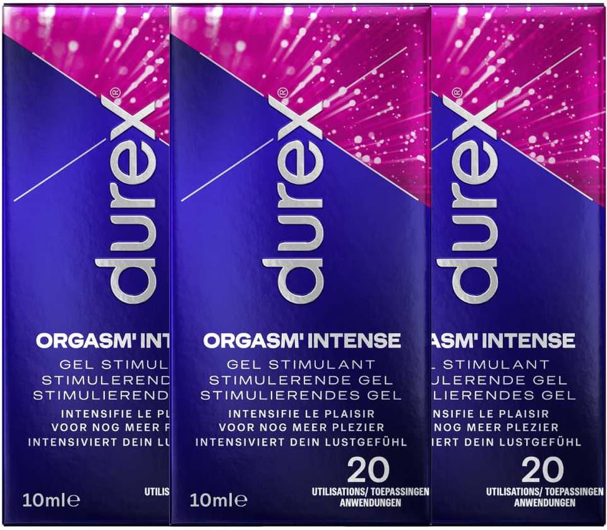 Durex Orgasm Intense - Stimulerende Gel voor Intensere Orgasmen - 3 x 10 ml (60 toepassingen) — afbeelding 1