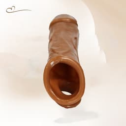 Erodit® Realistische penis condoom sleeve met cockring, sleeve verlenging condoom, vertraging van ejaculatie, harde erectie, verbetering van het uithoudingsvermogen, seksspeeltje voor mannen, Erotiek voor Mannen, Koppels — thumbnail 2