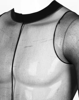 Volledige transparante heren jumpsuit - Open penis slurf - One size - Mannen bodysuit elastisch - Panty - Kousen - BDSM kleding - Rollenspel — thumbnail 3