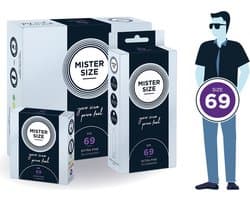 MISTER SIZE 69 Ultra Dunne XXXL condooms 10 stuks (verkrijgbaar in 7 maten)