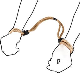 LekkerStout Bondagetouw - Handboeien - Verstelbaar - Beige - BDSM Toys ( LS128 ) — thumbnail 3
