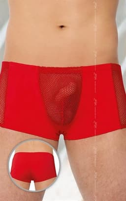 SoftLine Collection Sexy transparente heren boxers met visnet Rood M — thumbnail 1