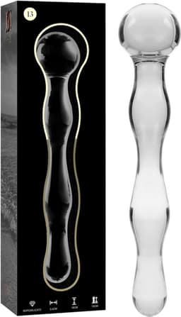 NEBULA SERIES BY IBIZA - MODEL 13 DILDO BOROSILICATE GLASS 18 X 3.5 CM CLEAR | GLAS DILDO | FANTASY DILDO | ANALE DILDO | SEX TOYS VOOR KOPPELS | SEX TOYS VOOR MANNEN | SEX TOYS VOOR VROUWEN — thumbnail 1
