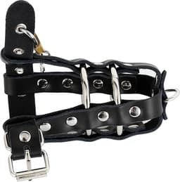 vscnovelty - chastity device - Cock Strap with Lock - PU leder — thumbnail 3