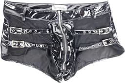 BamBella ® - Boxer short Maat M Datex Zwart (Latex en stof SM kleding BDSM erotische heren kleding — thumbnail 6