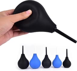 LOUZIR | Silicone bulb | Anale douche | Anaal douche | Anaal spoelen | Intieme shower | Anale cleaner | Geschikt voor anaal en vaginaal gebruik | Zwart | 90 ml — thumbnail 1