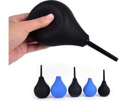 LOUZIR | Silicone bulb | Anale douche | Anaal douche | Anaal spoelen | Intieme shower | Anale cleaner | Geschikt voor anaal en vaginaal gebruik | Zwart | 90 ml