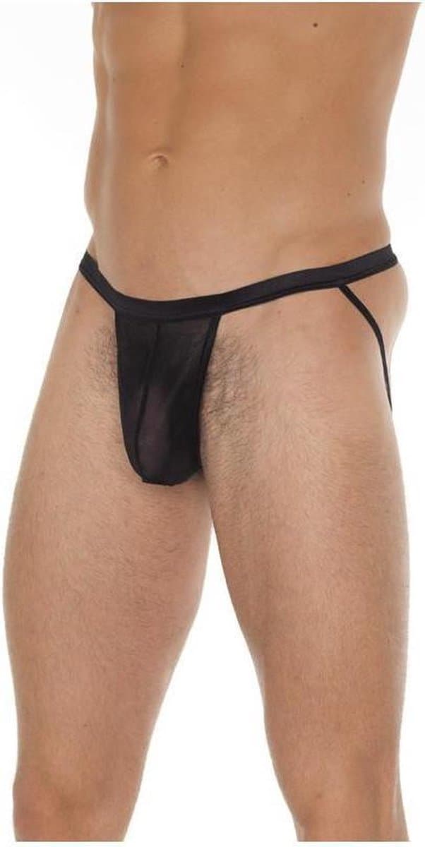 Amorable - Transparante Jockstrap Herenstring - Zwart — afbeelding 1