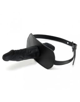 Rimba - Gag - Mondknevel Met latex dildo aan Binnenkant (4 x 6 cm) En buitenkant (4 x 13 cm) — thumbnail 1