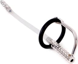 Kiotos - Geribbelde Urethral Catheter Plug - Dilator Met eikelring — thumbnail 2
