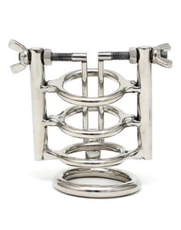 Rimba Bondage Play - Urinebuis Stretcher Met Cockring En Hangslot - RVS — thumbnail 4