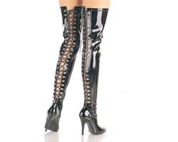 EU 38 = US 8 | SEDUCE-3063 | 5 Open Back D-Ring Stretch Thigh BT