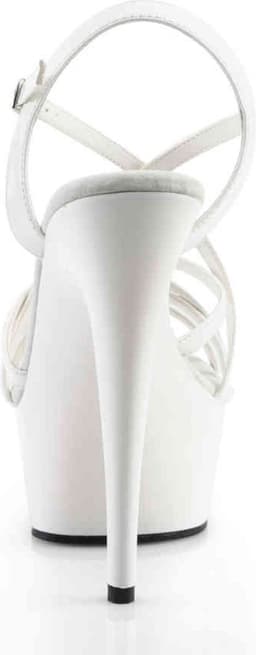 Pleaser - DELIGHT-613 Sandaal met enkelband - US 11 - 41 Shoes - Wit — thumbnail 3