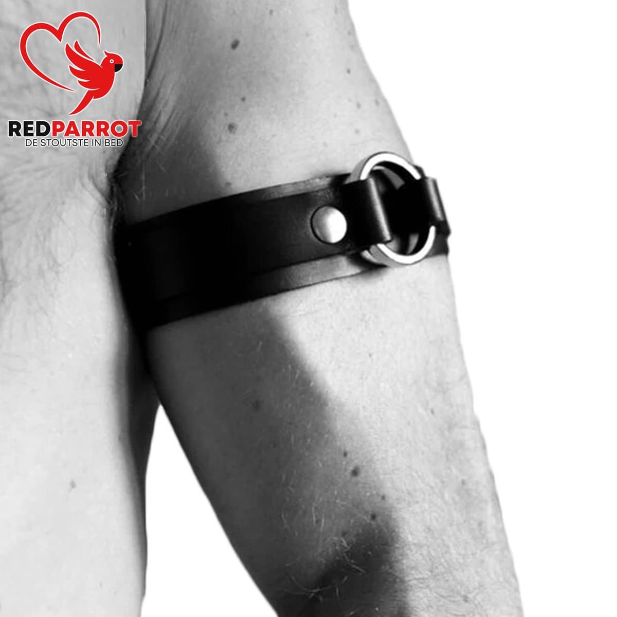Leder bovenarm armband - BDSM - Leer - Verstelbaar - One size — afbeelding 1