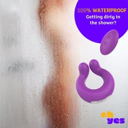 Cockring Vibrerend met Afstandsbediening - Sex Toys voor Koppels - Koppel Vibrator - Paars — thumbnail 5