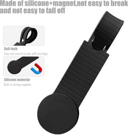 Draagbare Magnetische Hoedenhouder Siliconen Dop Clip voor Reistassen Manden Handtassen Portemonnees Outdoor Reizen Handsfree Hoed Accessoires(Zwart) — thumbnail 2