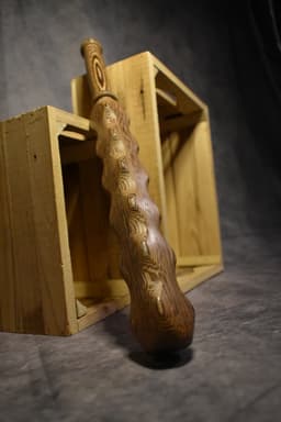 Batty Wengé - Spanking - Seks paddle – Bondage – Sm bat – Afrikaans Wengé hout - Paddle - SM - Impact play- Deep Massage Stick - Wellness — thumbnail 5