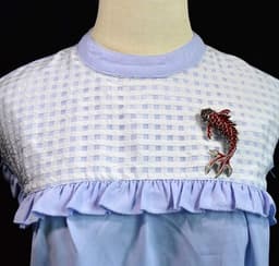 Stalen pin sieraden broche mooie goudvis., Metaal — thumbnail 3