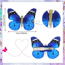 Haarspeldjes Vlinder Bobby Pins Peuter Baby Kid Haar Clips Vlinder Stijl Haarspeldjes Glitter Haar Snap Clips voor Vrouwen Meisje Baby Haar Decoraties (Elegante Stijl) — thumbnail 3