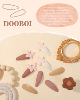 Haarspeldjes Baby Meisje Haarstrikken Clips Bloemenprint Antislip Verpakt Snap Haarspelden Bloem Clips-Licht Solid & Bloemen & Vlinder — thumbnail 4