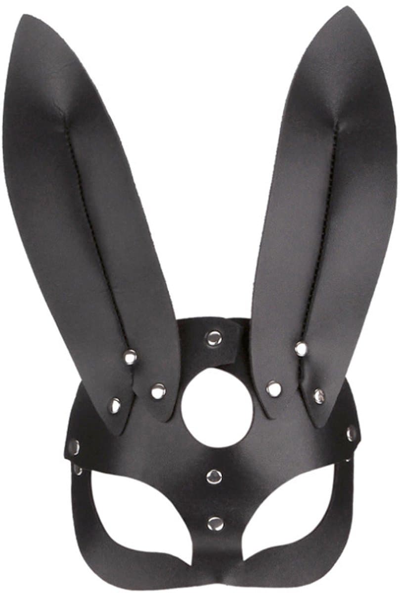 Go Go Gadget - Cosplay Masker - Sexy - Konijnenoren - Bunny - Gemaskerd bal - PU leer - Zwart - 1 stuk — afbeelding 1