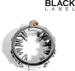 Black Label - Spiked Ballstretcher - Stealth lock - RVS — thumbnail 1