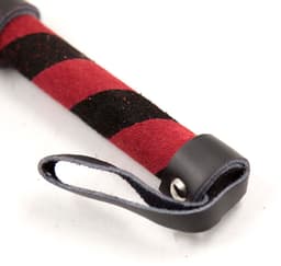 Smart Moves - Lederen Flogger - 27 cm - Rood/Zwart — thumbnail 3
