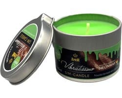 VIBRATISSIMO S/M CandleNeon Green 50 ml I Lage Temperatuur I Wax Geurloos I Druppel voor Erotische Spelen I voor Koppels