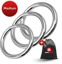 Quick Relief Steel Armor™ Cockring Set Medium - Set van 3 Metalen Cockringen - 42,5 mm , 45 mm, 47,5 mm — thumbnail 1