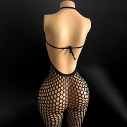 Quick Relief Bodysuit - Visnet - Erotische Body Suit - Open Kruis - Uitdagend Ondergoed - Fishnet Lingerie - Doorzichtig - Panty - One Size — thumbnail 3