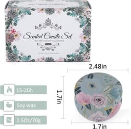 12 Stuks Geurende Kaarsen Set voor Vrouwen - Natuurlijke Bloemengeur voor Decoratie en Cadeaus — thumbnail 3