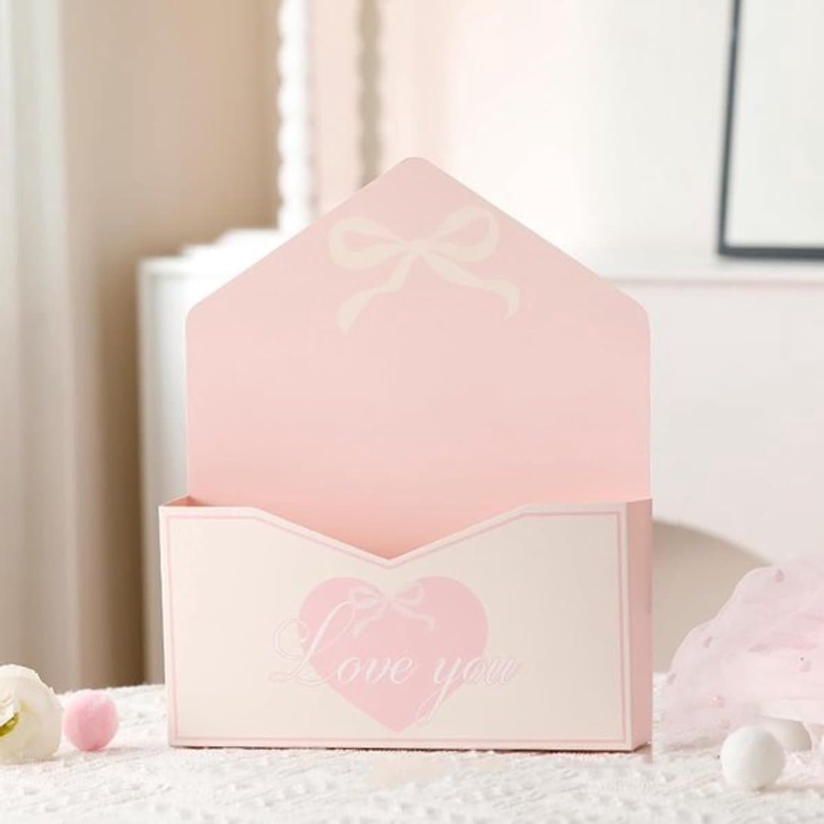 Geschenkdozen Hartpatroon - Envelop Set - Romantische Decoratie - 10 Stuks Set - 27 x 22 x 4 cm — afbeelding 1