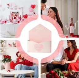 Geschenkdozen Hartpatroon - Envelop Set - Romantische Decoratie - 10 Stuks Set - 27 x 22 x 4 cm — thumbnail 3
