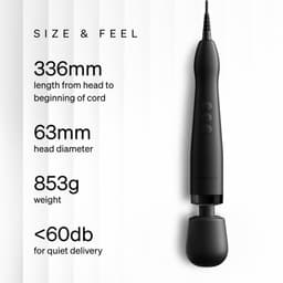 Doxy 2.0 - Original Plug-In Wand Vibrator- Zwart — thumbnail 2