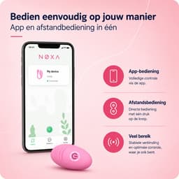 NØXA Kiss – Tongvibrator – 2-in-1 G-spot & Clitoris Vibrator – Vibrator voor Vrouwen – App & Afstandsbediening – Meerdere Vibratiestanden – Waterbestendig – Felroze — thumbnail 5