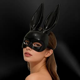 Quick Relief Bunny Masks - Erotisch Masker - Konijn Maskers - Gemaskerd Bal - Carnavals Masker - 2 stuks Zwart — thumbnail 5