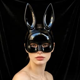 Quick Relief Bunny Masks - Erotisch Masker - Konijn Maskers - Gemaskerd Bal - Carnavals Masker - 2 stuks Zwart — thumbnail 4