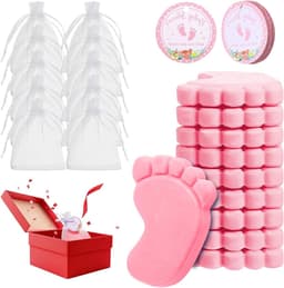Gender Reveal Zeep - Feestcadeautjes Gasten - Feestelijke Viering - Handgemaakte Herinneringen - 10 Sets - Roze — thumbnail 1